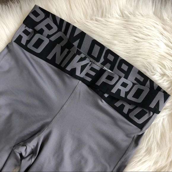 NWT Nike Pro Crossover Band Grey 7/8 Crop - Picture 3 of 5